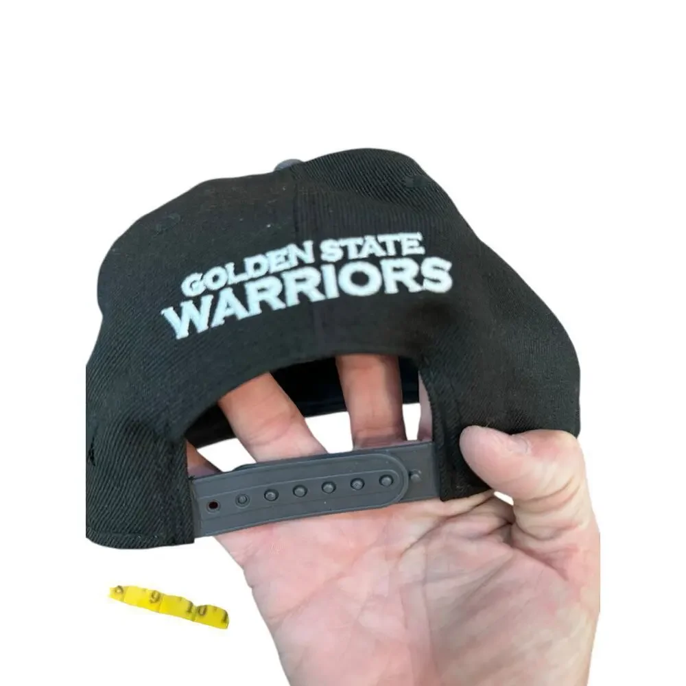New Era Men's White Black Golden State Warriors Tonal Snapback Hat